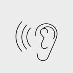 Earing vector icon illustration sign