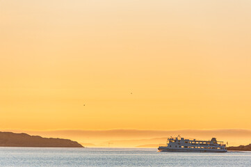 Obraz premium Passenger ferry at sea, Sweden