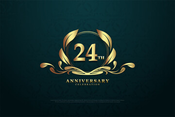 24th anniversary illustration background.