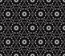 Decorative vector seamless pattern with ornamental shapes, arabesque background design.