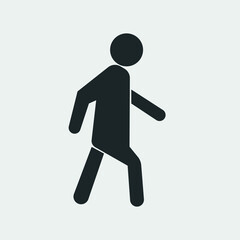 Walk vector icon illustration sign