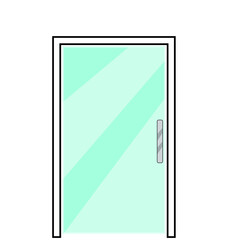 vector shop glass door icon