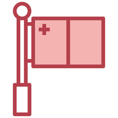 MALTA red line icon,linear,outline,graphic,illustration
