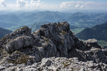 The Geiselhorn peak in the Loferer Steinberge, Sankt Ulrich, Austria.
