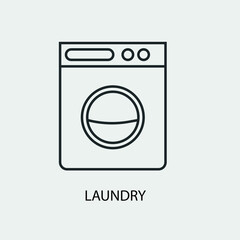 Laundry vector icon illustration sign