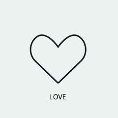 Love vector icon illustration sign