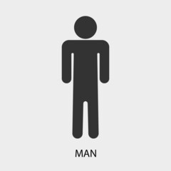 Man vector icon illustration sign