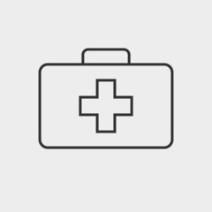 Medical bag vector icon illustration sign