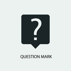 Question mark vector icon illustration sign
