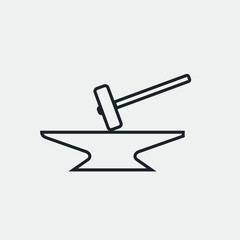 Blacksmith vector icon illustration sign