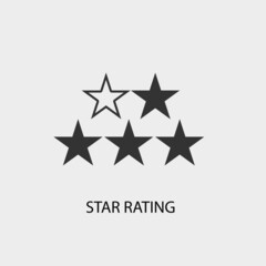 Star rating vector icon illustration sign