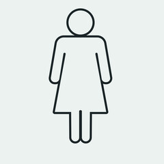 Woman vector icon illustration sign