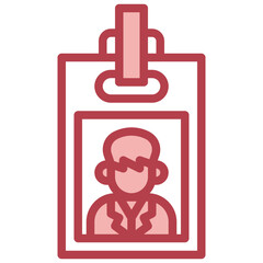 IDENTIFICATION red line icon,linear,outline,graphic,illustration