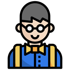 BOY filled outline icon,linear,outline,graphic,illustration