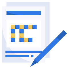 CROSSWORD flat icon,linear,outline,graphic,illustration