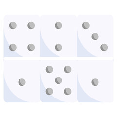 DOMINOES flat icon,linear,outline,graphic,illustration