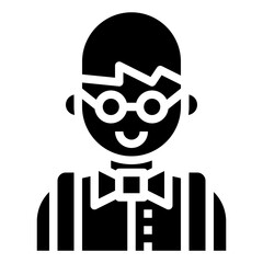 BOY glyph icon,linear,outline,graphic,illustration