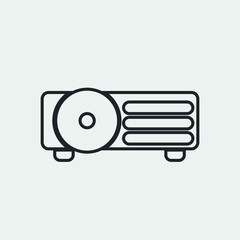 Projector vector icon illustration sign