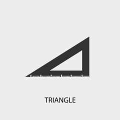 Triangle ruler vector icon illustration sign