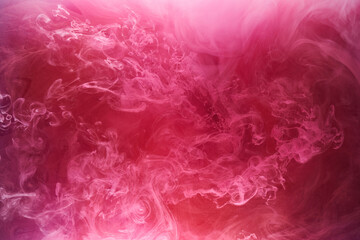 Fototapeta premium Pink smoke ink background, colorful fog, abstract swirling touch ocean sea, acrylic paint pigment underwater