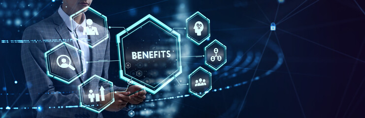 Employee benefits help to get the best human resources. Business concept.