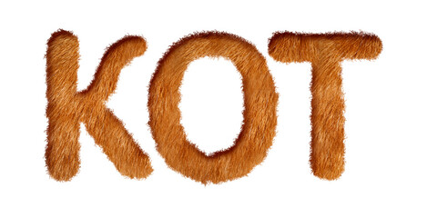 Lettering with wool texture