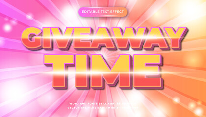 giveaway time editable text effect