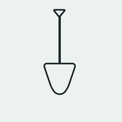 Shovel vector icon illustration sign