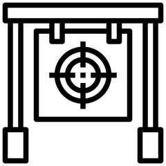 TARGET line icon,linear,outline,graphic,illustration