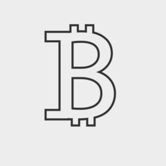 Obraz premium Bitcoin vector icon illustration sign