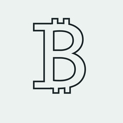 Bitcoin vector icon illustration sign