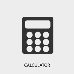 Calculator vector icon illustration sign