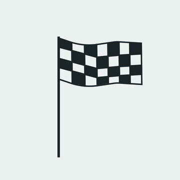 Checkered flag vector icon illustration sign