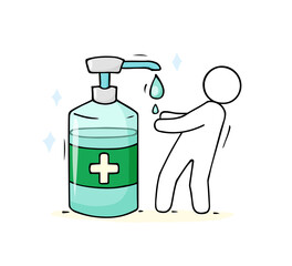 Cartoon icon about coronavirus protection.