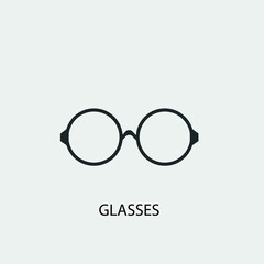 Glasses vector icon illustration sign
