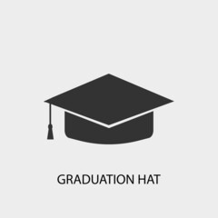 Graduation vector icon illustration sign