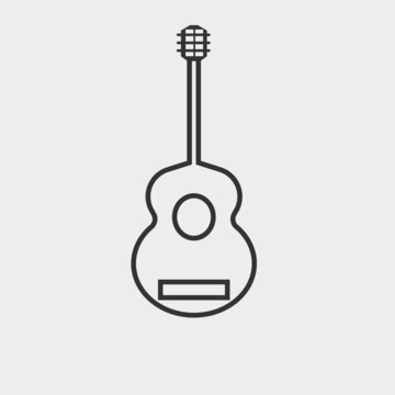 Guitar vector icon illustration sign