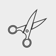 Pair of scissors vector icon illustration sign