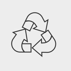 Fototapeta premium Recycle vector icon illustration sign