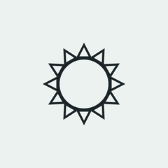 Sun vector icon illustration sign