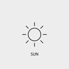 Sun vector icon illustration sign