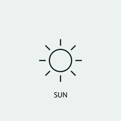 Sun vector icon illustration sign