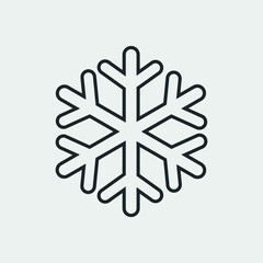 Winter snow vector icon illustration sign
