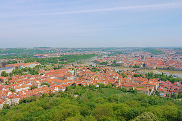 Fototapeta na wymiar Panoramic photo of Prague, Czech Republic