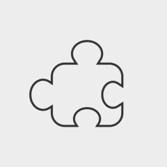 Puzzle vector icon illustration sign
