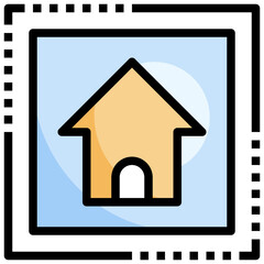 HOME filled outline icon,linear,outline,graphic,illustration