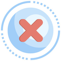 Obraz premium CANCEL flat icon,linear,outline,graphic,illustration