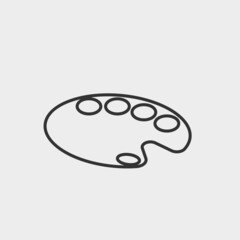 Palette vector icon illustration sign