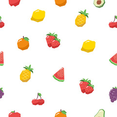 Fruit vector seamless pattern geometric