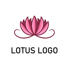 Elegant lotus logo vector illustration